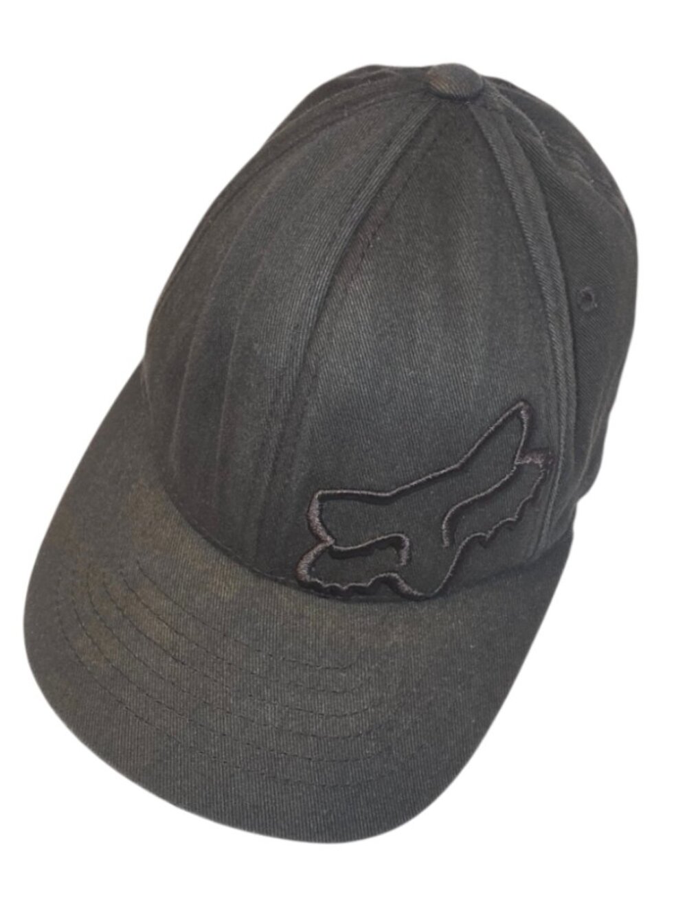 Fox Head Black Racing Flex 45 Flexfit Cap Hat Grunge Distressed Motorcross Sport